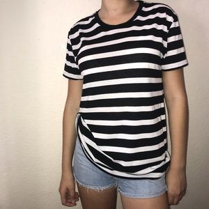 Nordstrom Striped Black & White Top